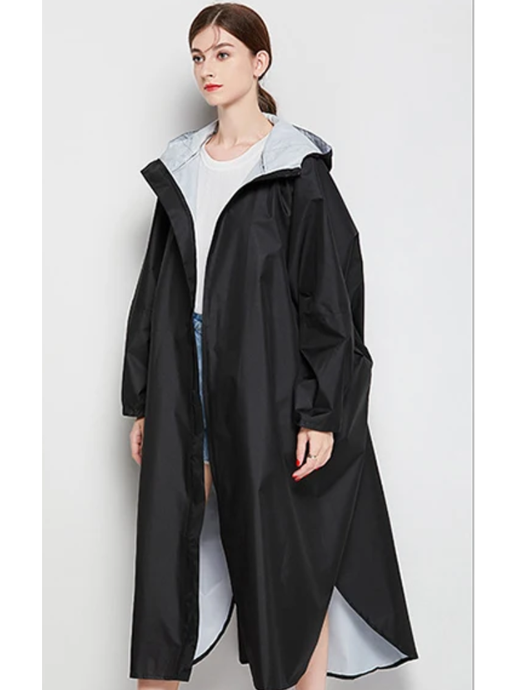 Glanwet - Oversize Regenjacke Damen mit Kapuze, Leichte Wasserdichte Jacke