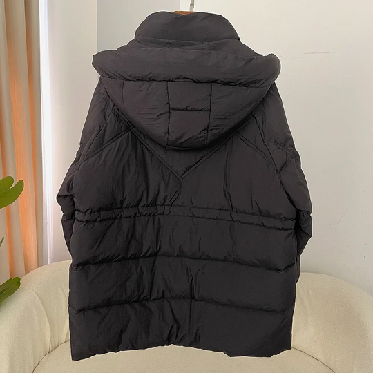 Norvara - Daunenjacke Damen – Warme Winterjacke mit Kapuze und praktischen Taschen