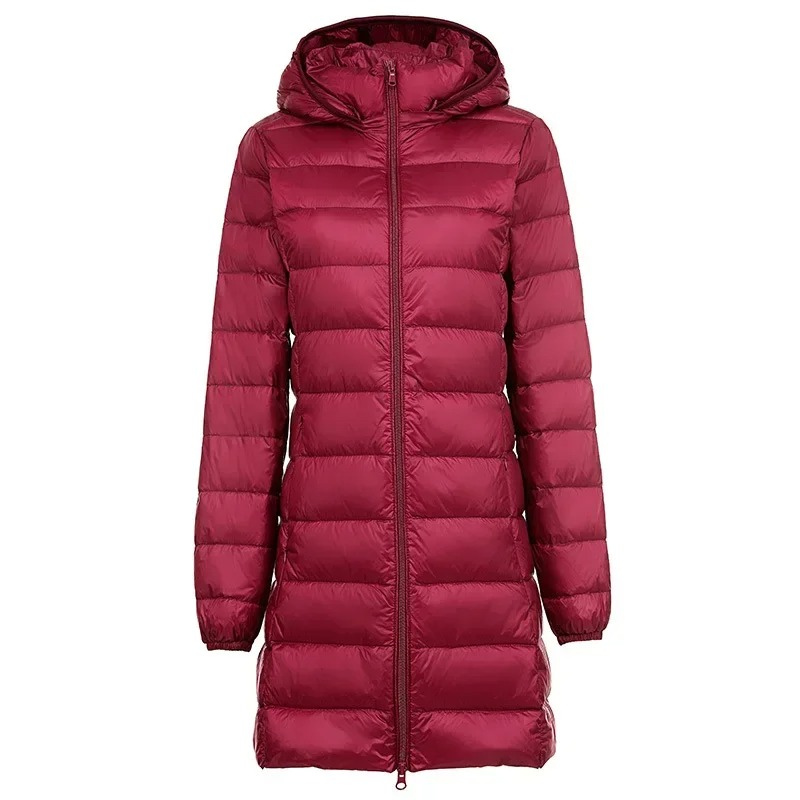 Gletsci - Daunenjacke Damen, Warm und Lang Mit Hohem Kragen