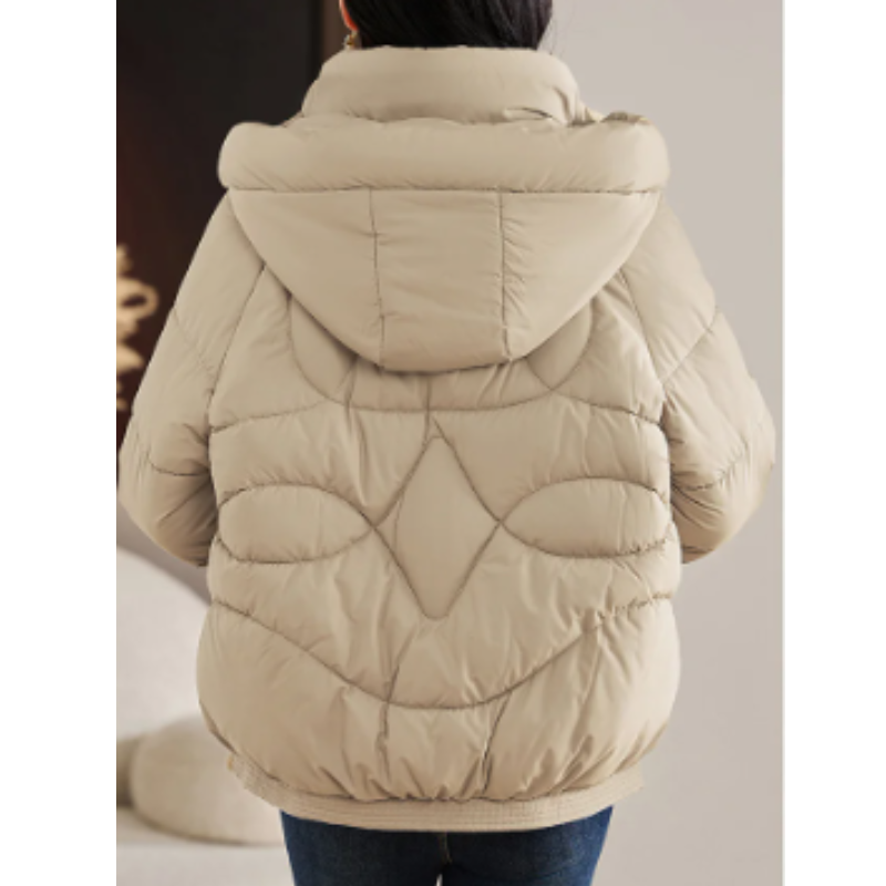 Icetiva - Daunenjacke Damen – Modische Steppjacke mit Kapuze und praktischem Design