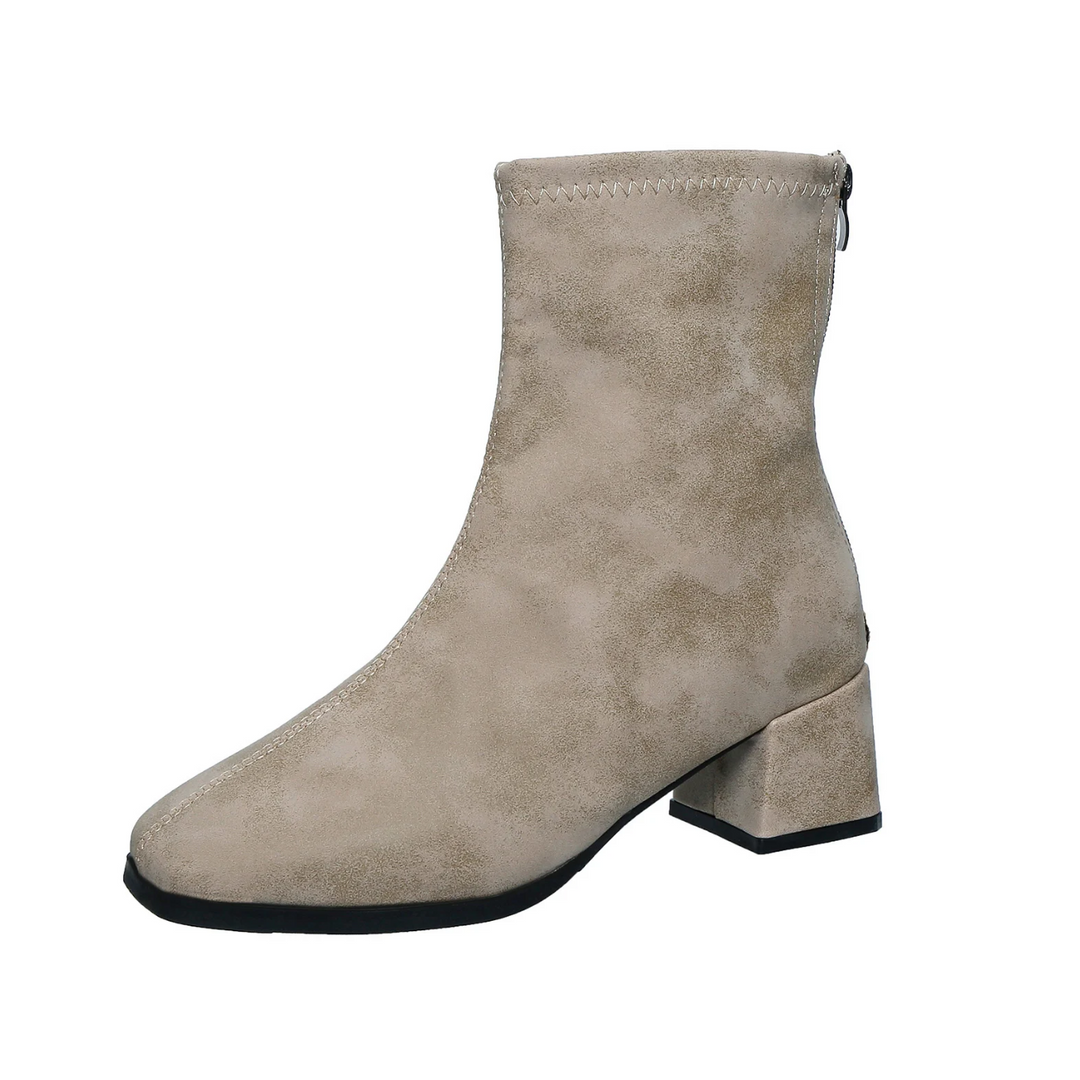 Prestia - Stiefeletten Damen mit Hohem Blockabsatz, Elegante Stiefel für Alltag