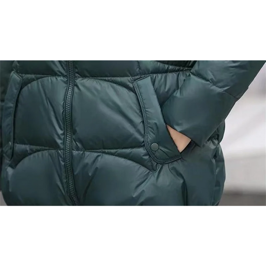 Jacketz - Daunenjacke Damen Warm Gefüttert mit Bequemer Passform und Taschen