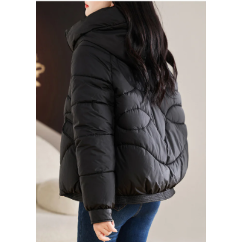 Icetiva - Daunenjacke Damen – Modische Steppjacke mit Kapuze und praktischem Design