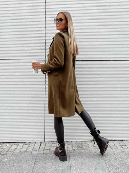 Stilenz - Damen Mantel - Langer Trenchcoat mit Knopfleiste und Gürtelmanschetten