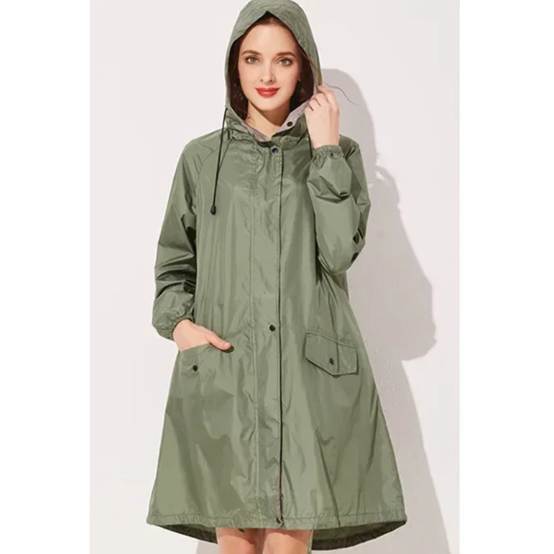 Agedrye - Regenjacke Damen Mit Kapuze - Wasserdichter Faltbarer Mantel