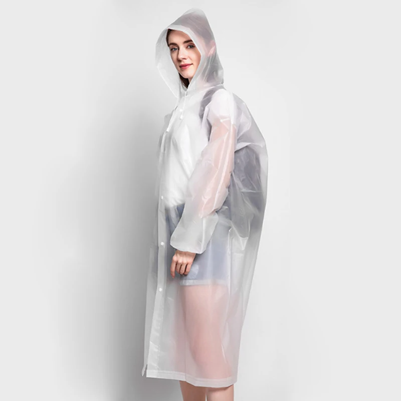 Stormix - Leichte Regenjacke Damen mit Kapuze, Wasserdichter Langer Mantel