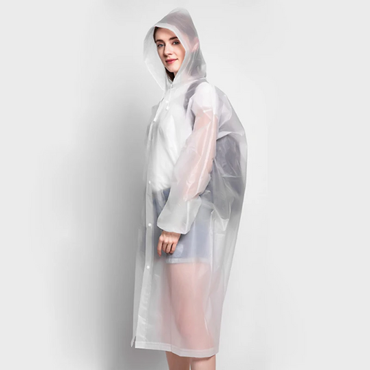 Stormix - Leichte Regenjacke Damen mit Kapuze, Wasserdichter Langer Mantel