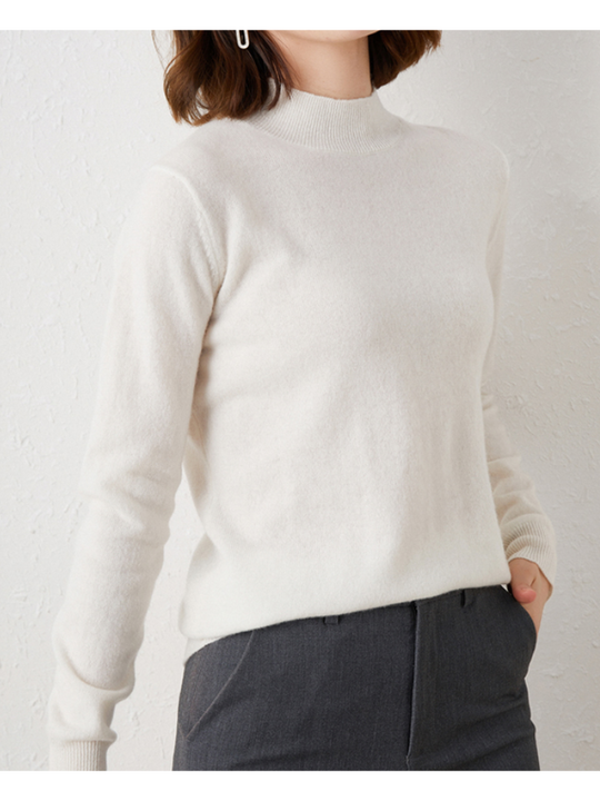 Sanwoll - Rollkragenpullover Damen, Leicht und Klassisches Design