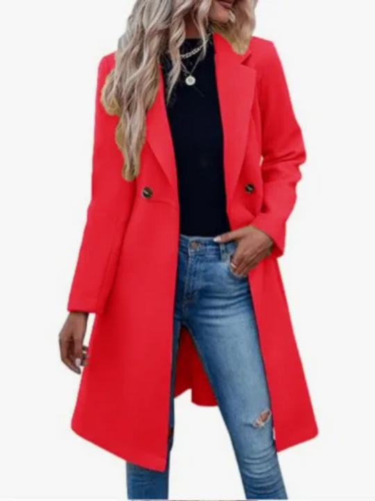 Casline - Damenmantel Jacke – Eleganter Trenchcoat mit Bindegürtel und Knöpfen