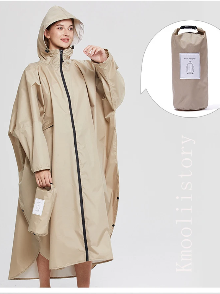 Glanwet - Oversize Regenjacke Damen mit Kapuze, Leichte Wasserdichte Jacke