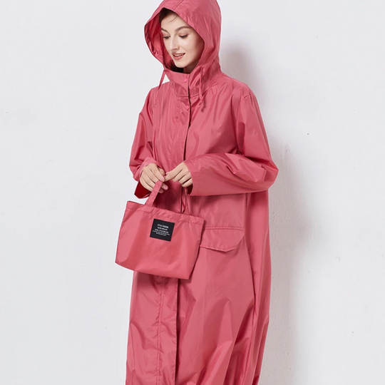 Cloudya - Wasserdichte Regenjacke Damen mit Kapuze, Leichter Outdoor-Mantel