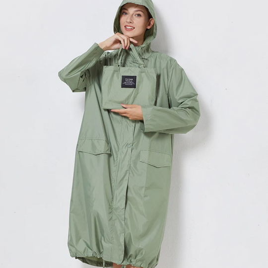 Cloudya - Wasserdichte Regenjacke Damen mit Kapuze, Leichter Outdoor-Mantel