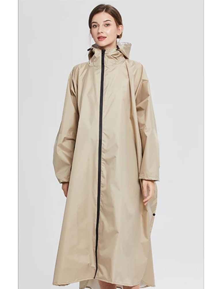 Glanwet - Oversize Regenjacke Damen mit Kapuze, Leichte Wasserdichte Jacke