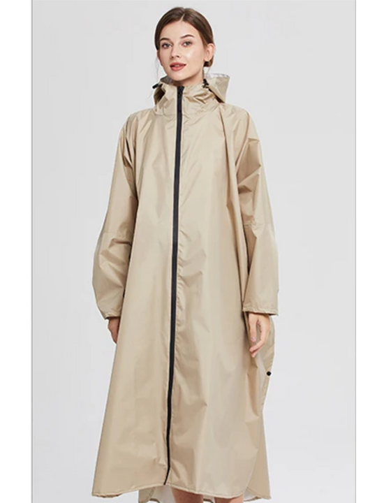 Glanwet - Oversize Regenjacke Damen mit Kapuze, Leichte Wasserdichte Jacke