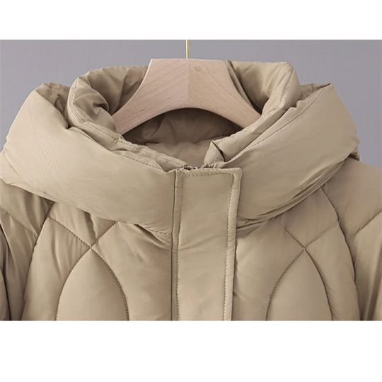 Icetiva - Daunenjacke Damen – Modische Steppjacke mit Kapuze und praktischem Design