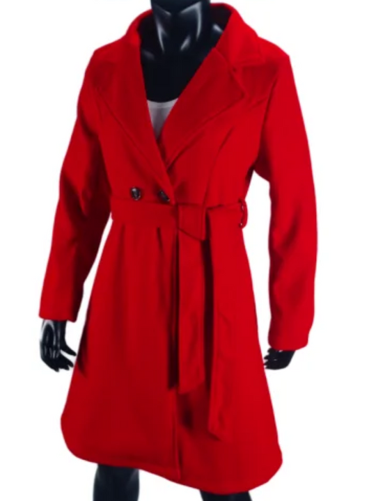 Casline - Damenmantel Jacke – Eleganter Trenchcoat mit Bindegürtel und Knöpfen