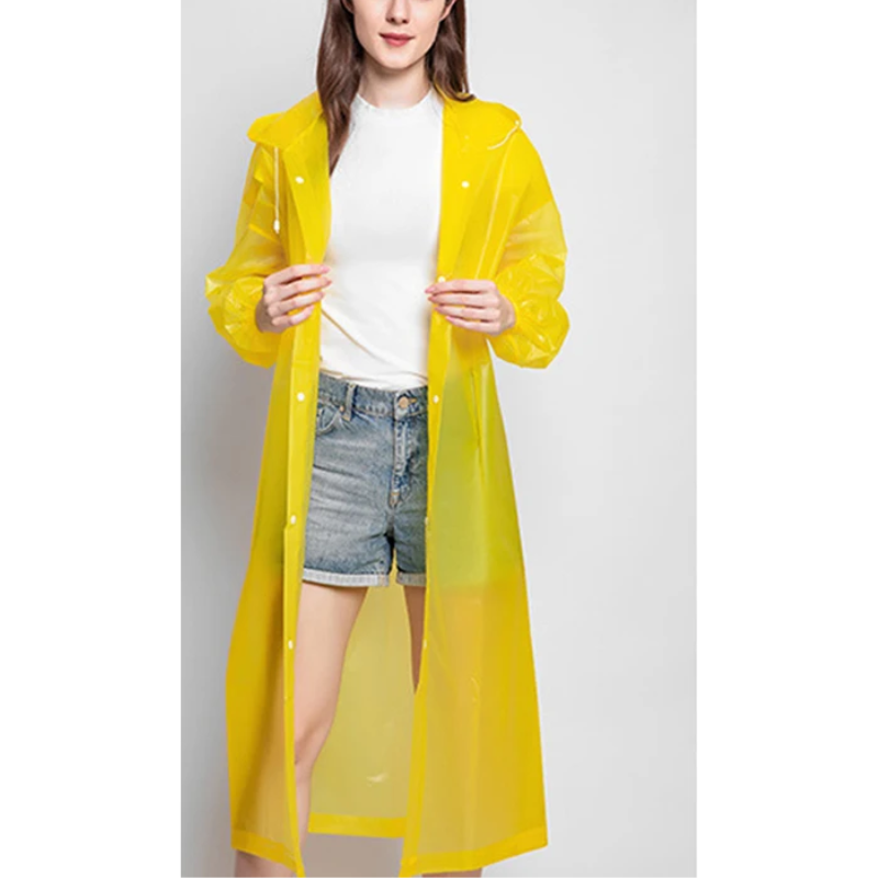 Stormix - Leichte Regenjacke Damen mit Kapuze, Wasserdichter Langer Mantel