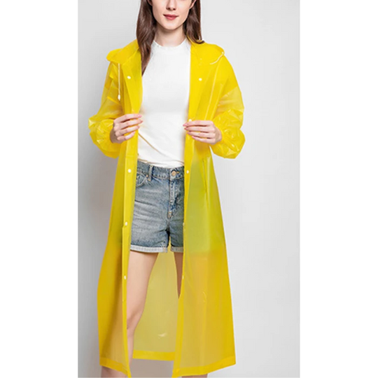 Stormix - Leichte Regenjacke Damen mit Kapuze, Wasserdichter Langer Mantel