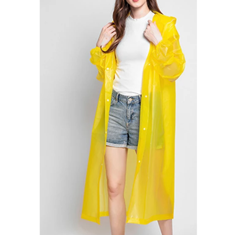 Stormix - Leichte Regenjacke Damen mit Kapuze, Wasserdichter Langer Mantel