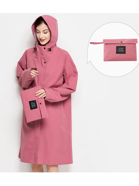 Dryveil - Wasserdichte Regenjacke Damen mit Kapuze, Windjacke