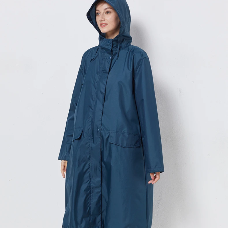 Cloudya - Wasserdichte Regenjacke Damen mit Kapuze, Leichter Outdoor-Mantel