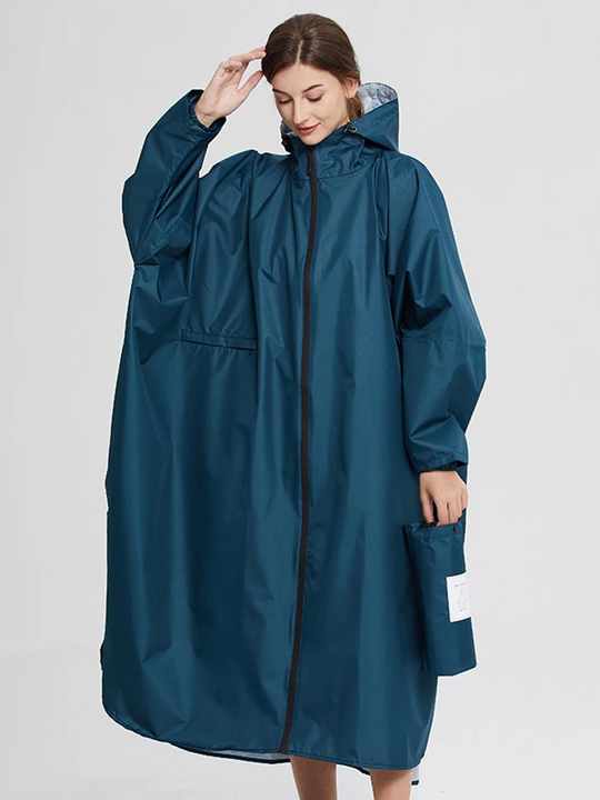 Glanwet - Oversize Regenjacke Damen mit Kapuze, Leichte Wasserdichte Jacke