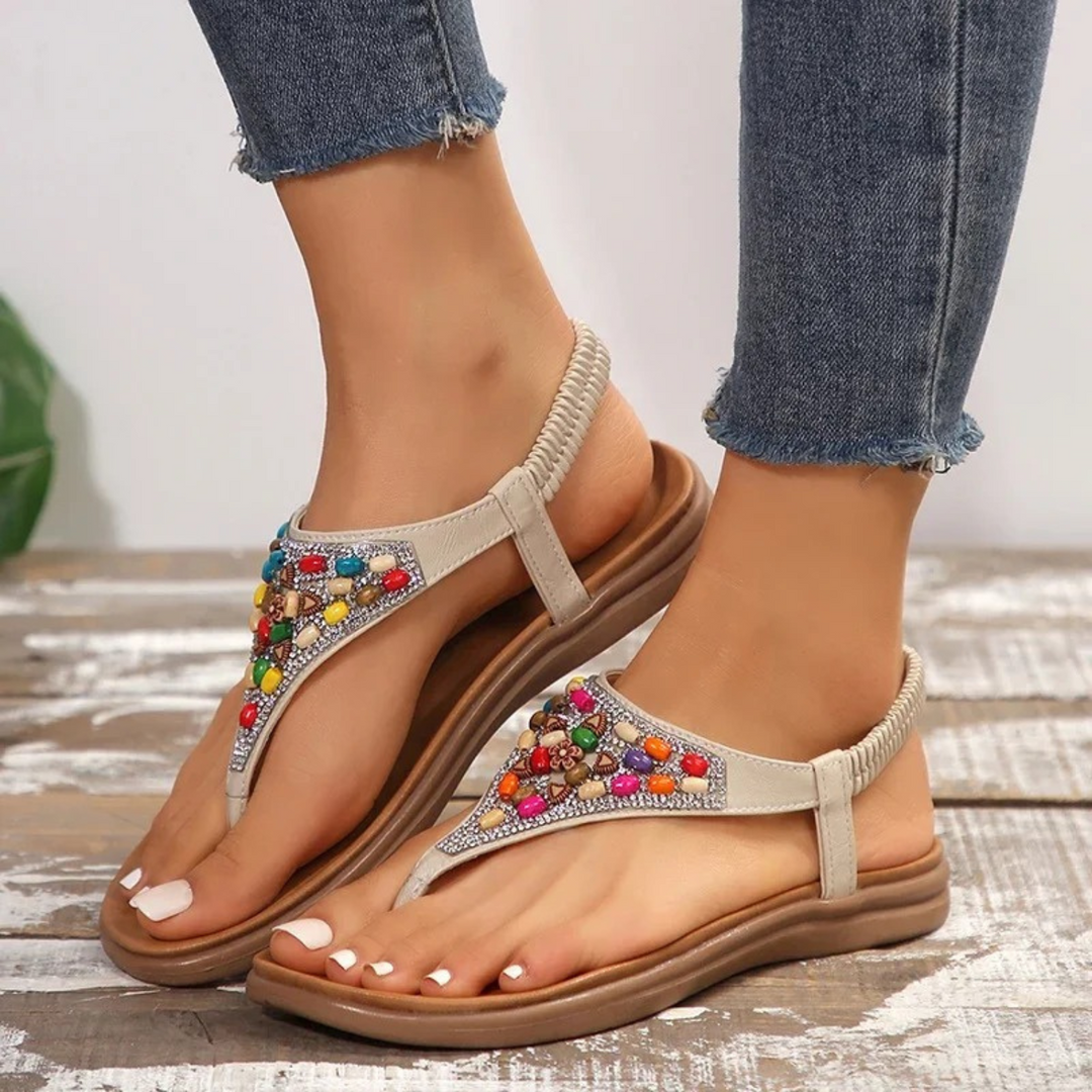 VIDA Retro Bohemian Flache Damen Sandalen