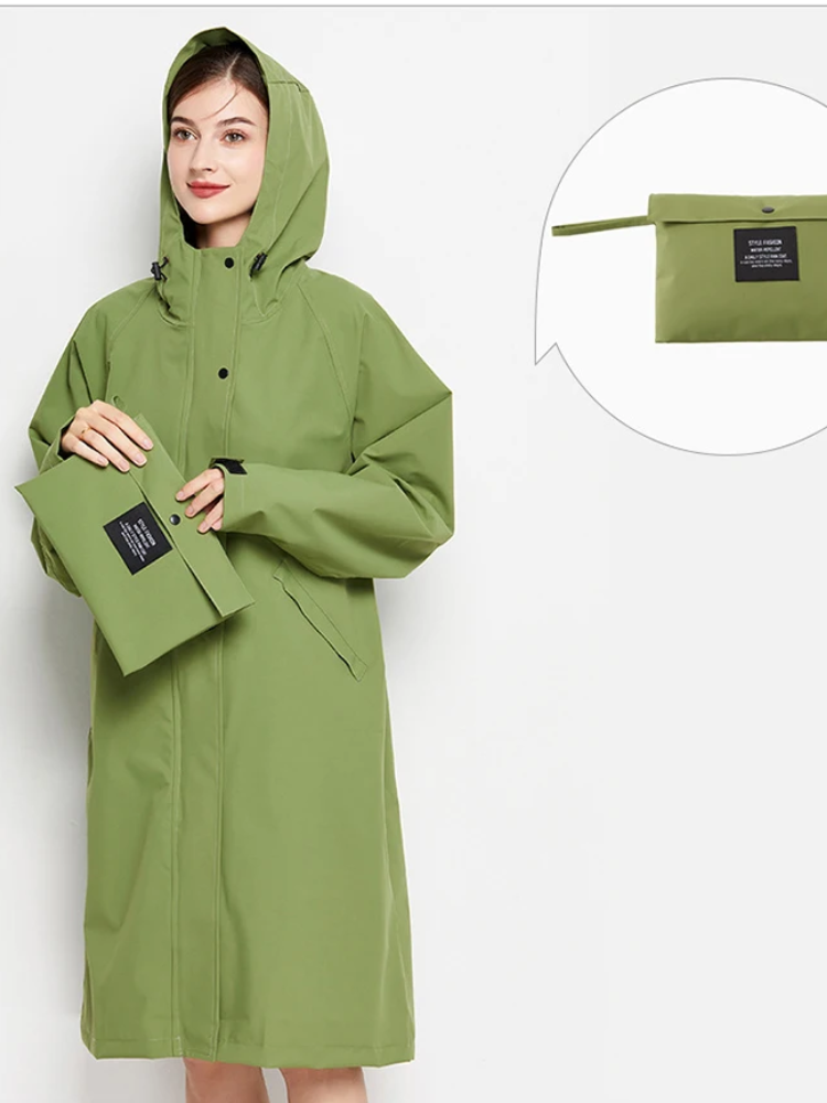 Wetlife - Regenjacke Damen Mit Kapuze - Wasserdichter Langer Regenmantel