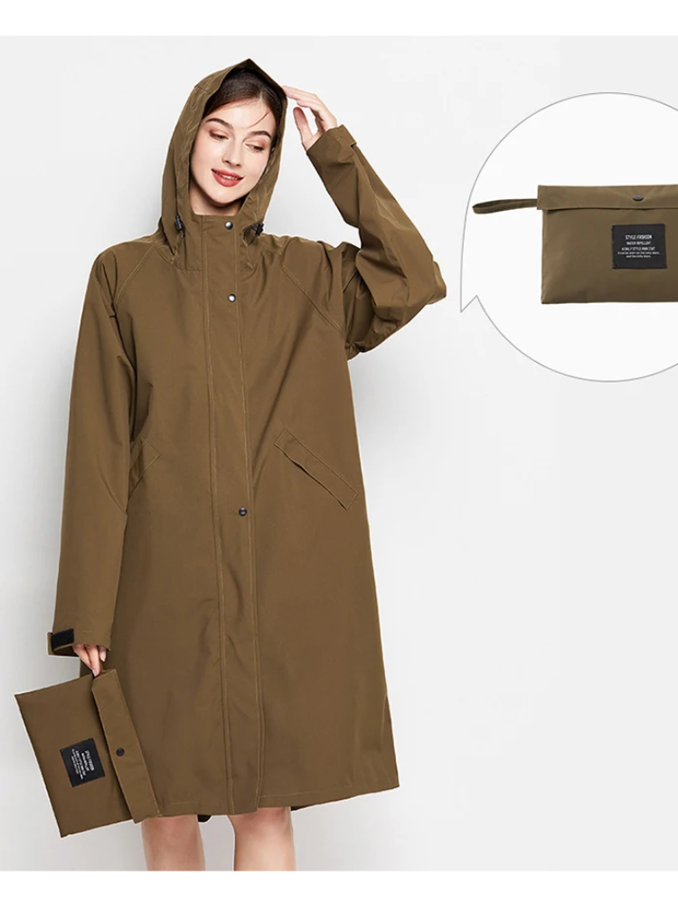 Wetlife - Regenjacke Damen Mit Kapuze - Wasserdichter Langer Regenmantel