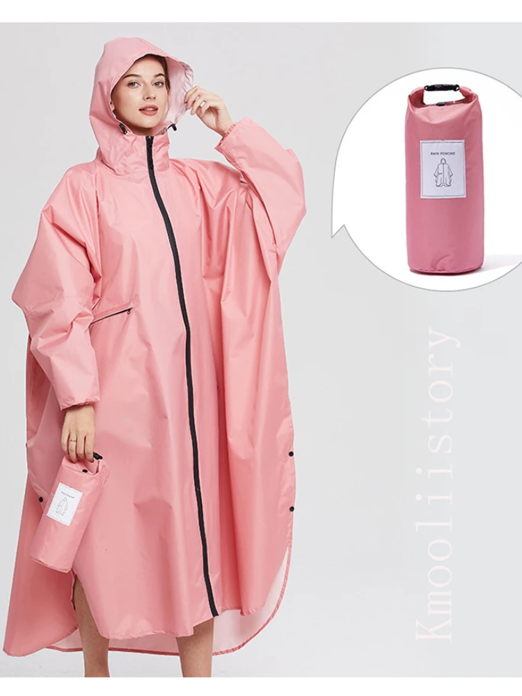 Glanwet - Oversize Regenjacke Damen mit Kapuze, Leichte Wasserdichte Jacke