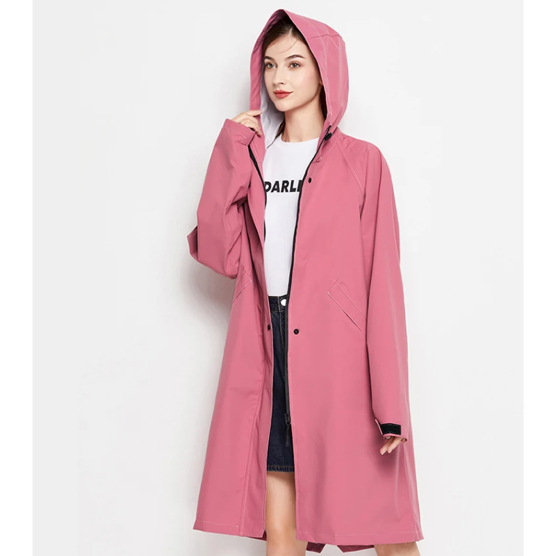 Rainher - Regenjacke Damen Mit Kapuze - Faltbarer Wasserdichter Mantel