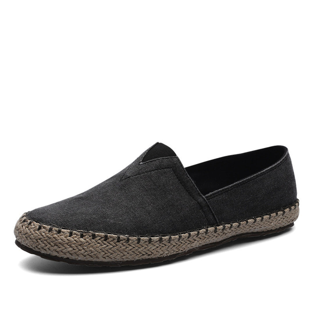 VIDA Mokassin-Stil Kontrastierender Leinwandstoff Damen Espadrilles