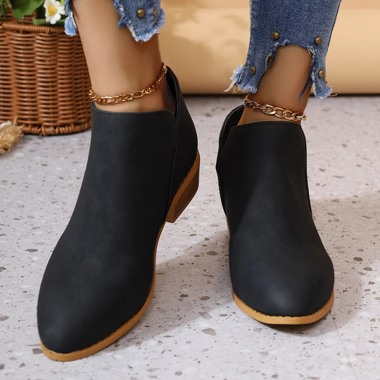 Jenoura - Damen Stiefeletten mit Flachem Absatz und Reißverschluss, Elegantes Design