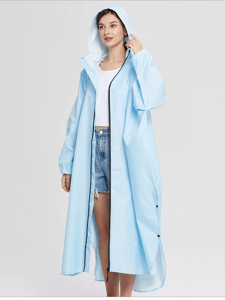 Glanwet - Oversize Regenjacke Damen mit Kapuze, Leichte Wasserdichte Jacke