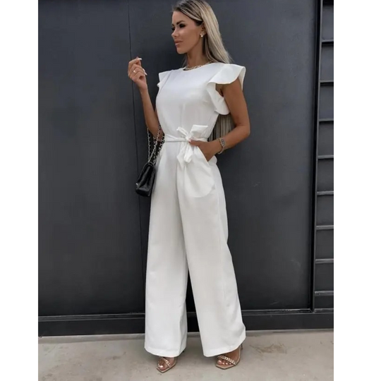 VIDA eleganter Schmetterlingsrosa bequemer Jumpsuit