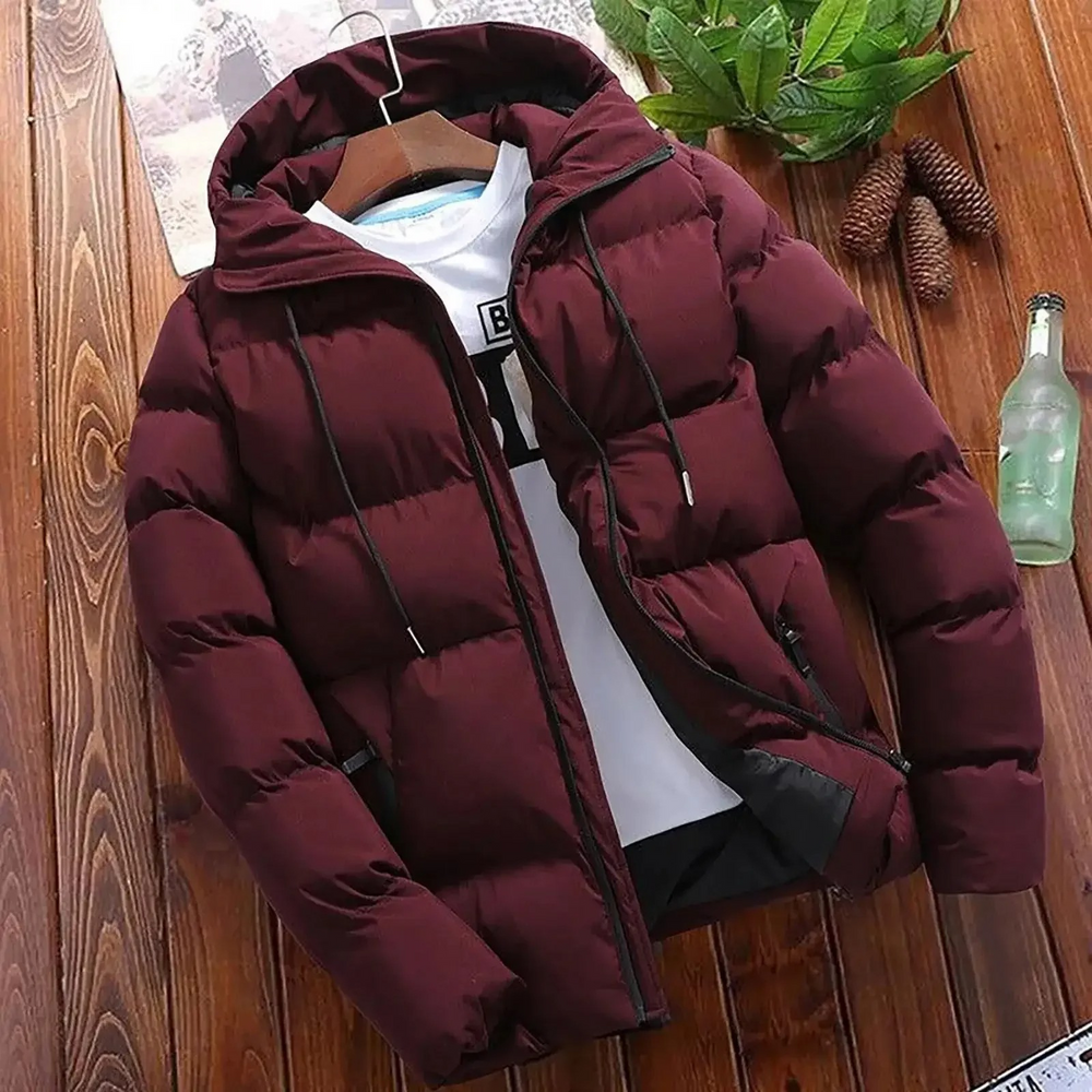 Protekt - Puffer Jacke Herren – Gefütterte Winterjacke mit Kapuze und Reißverschluss