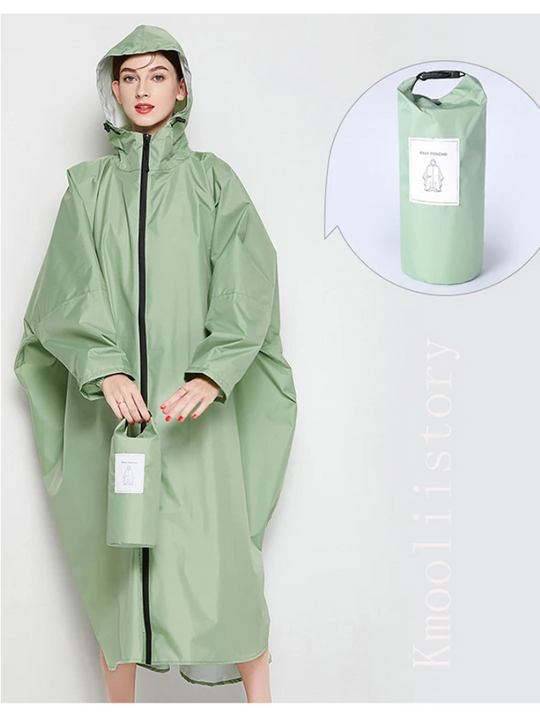 Glanwet - Oversize Regenjacke Damen mit Kapuze, Leichte Wasserdichte Jacke