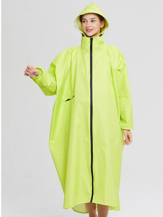 Glanwet - Oversize Regenjacke Damen mit Kapuze, Leichte Wasserdichte Jacke