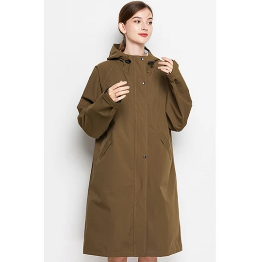 Rainher - Regenjacke Damen Mit Kapuze - Faltbarer Wasserdichter Mantel