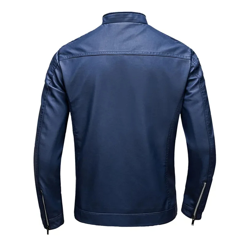 Edgaro - Lederjacke Herren - Leichte Übergangsjacke im Slim-Fit Design für Alltag