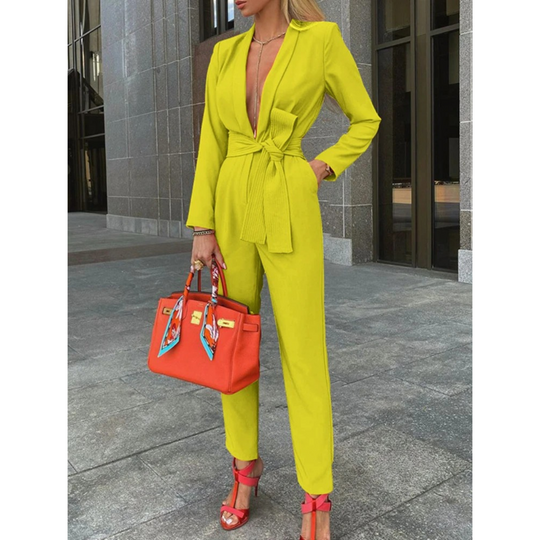 VIDA eleganter schwarzer bequemer leichter Jumpsuit