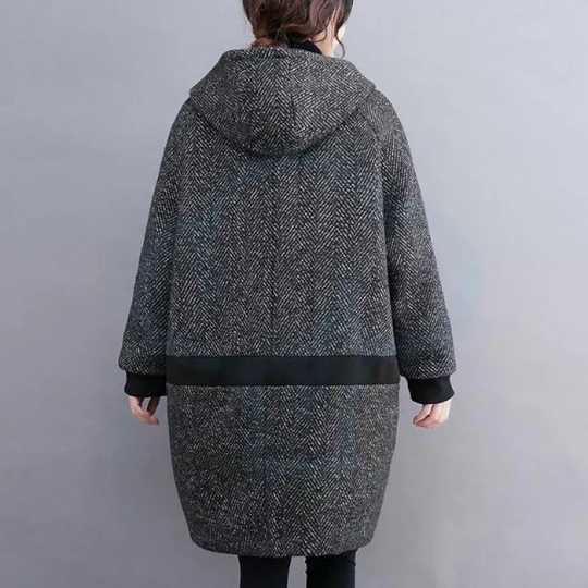 Wintera - Damenmantel Jacke – Oversized Mantel mit Kapuze und praktischen Taschen