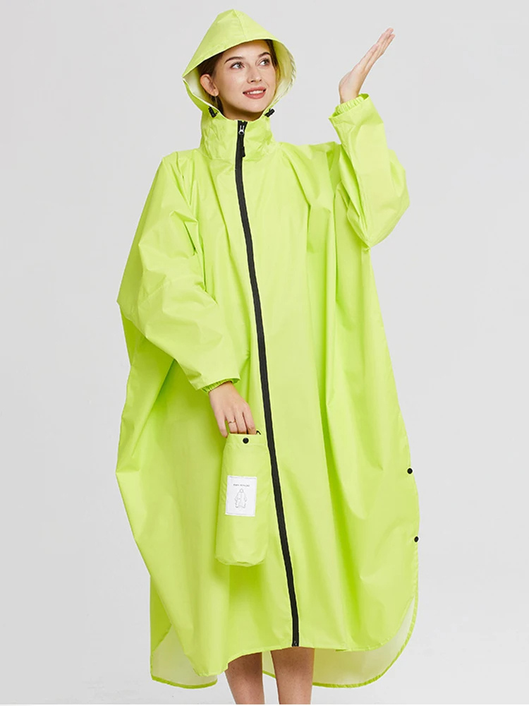 Glanwet - Oversize Regenjacke Damen mit Kapuze, Leichte Wasserdichte Jacke