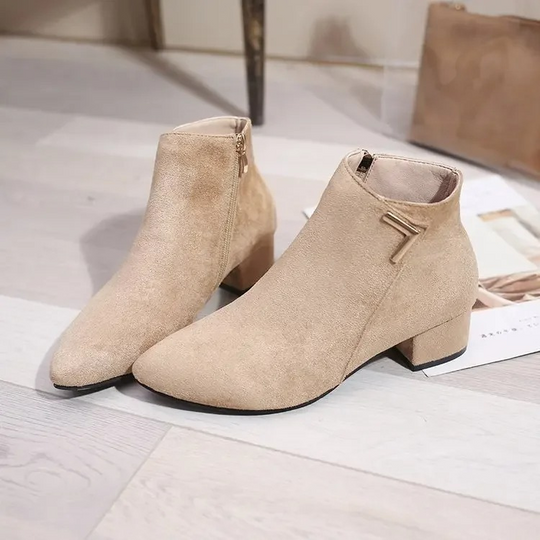 Zenilva - Elegante Stiefeletten Damen mit Reißverschluss, Bequem für Alltag