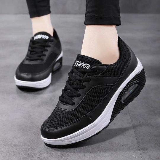 MODA Sportstil Schwarze Hohl Muster Orthopädische Schuhe