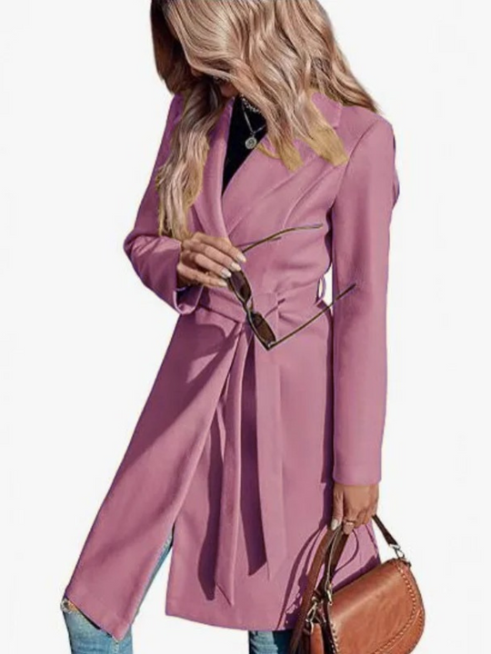 Casline - Damenmantel Jacke – Eleganter Trenchcoat mit Bindegürtel und Knöpfen