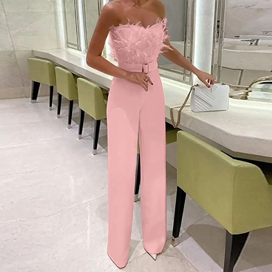 VIDA Eleganter Jumpsuit mit frühlingshaftem Oberteil