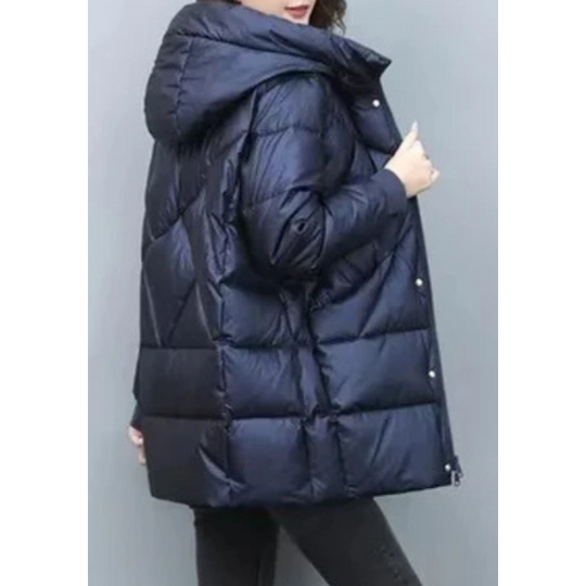 Puffena - Daunenjacke Damen Warm Gepolstert mit Reißverschluss und Taschen