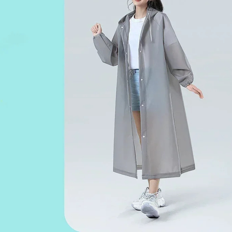 Rainair - Transparente Regenjacke Damen mit Kapuze, Leichte Wasserdichte Jacke