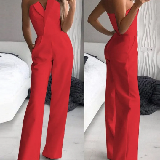 VIDA Roter ärmelloser Jumpsuit